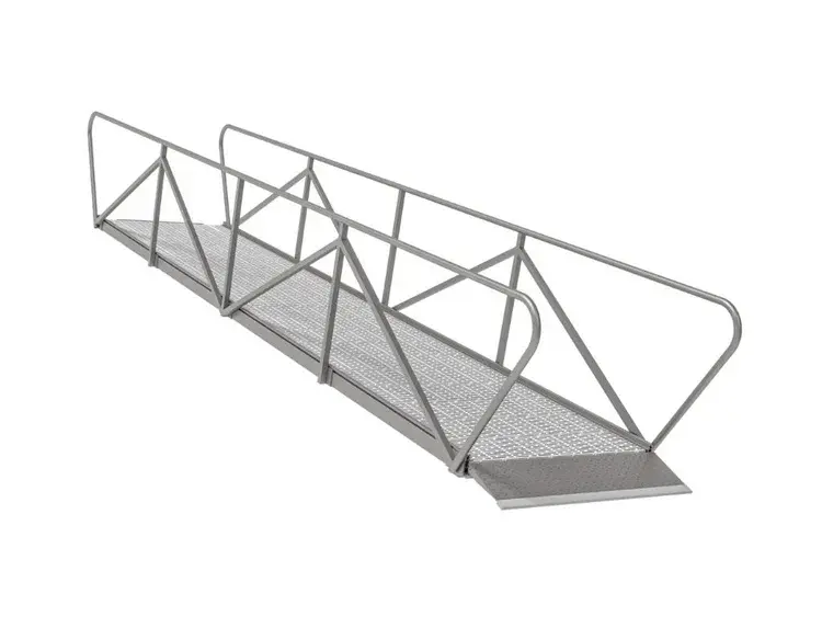 EZ Dock aluminum gangway with handrails